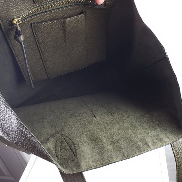 Steve Madden Womens Olive Green Large Tote Bag Tassel - Picture 3 of 7